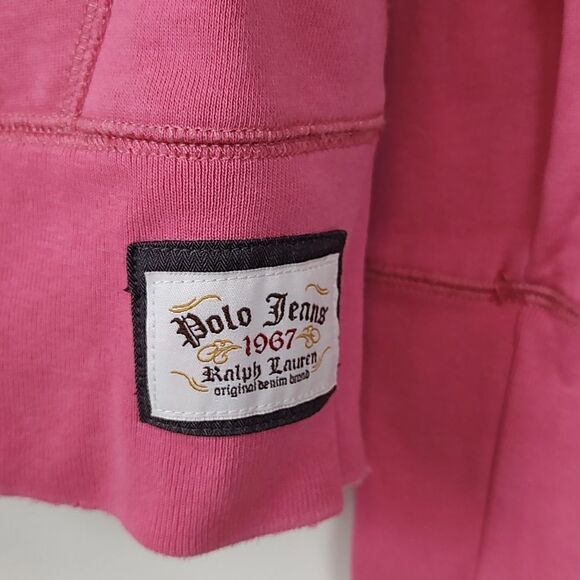 Ralph Lauren Polo Jeans Original Denimwear Zip Front Hooded Sweatshirt Vintage - Picture 5 of 12
